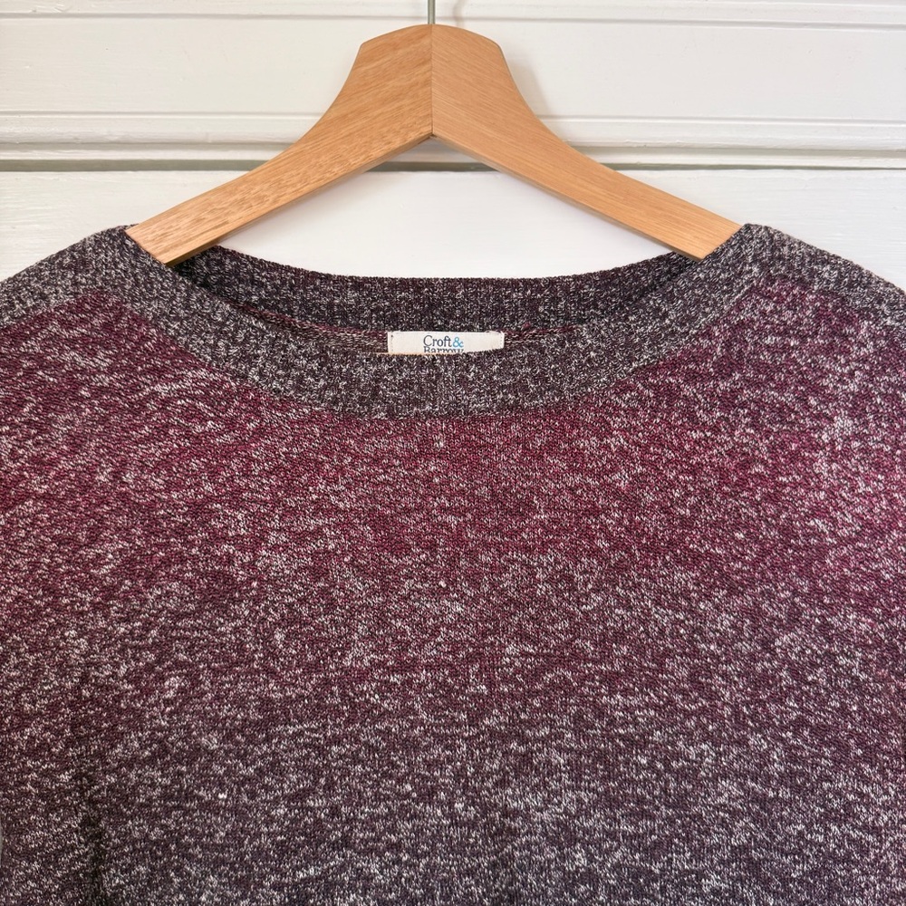 Croft & Barrow Women's Burgundy Sweater ¾ Sleeves